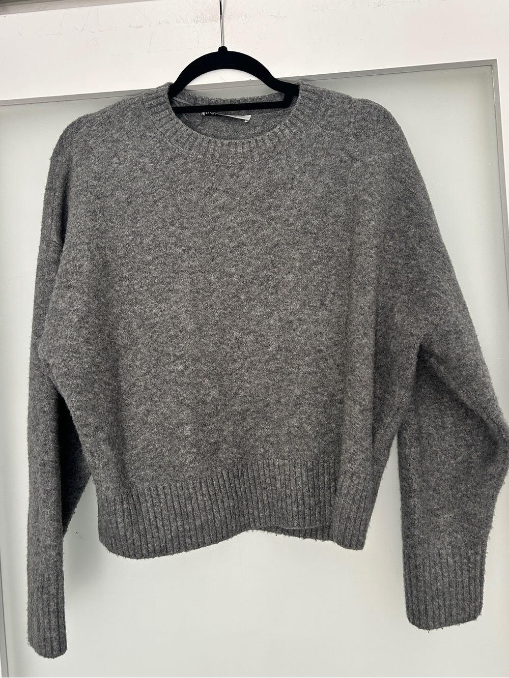 Zara gray crewneck sweater oversized small